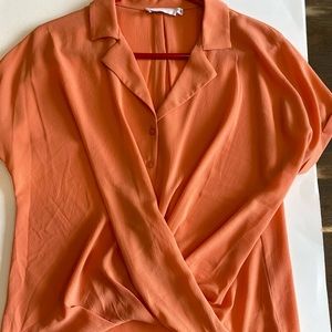 Nordstrom's Women’s coral button up blouse XS